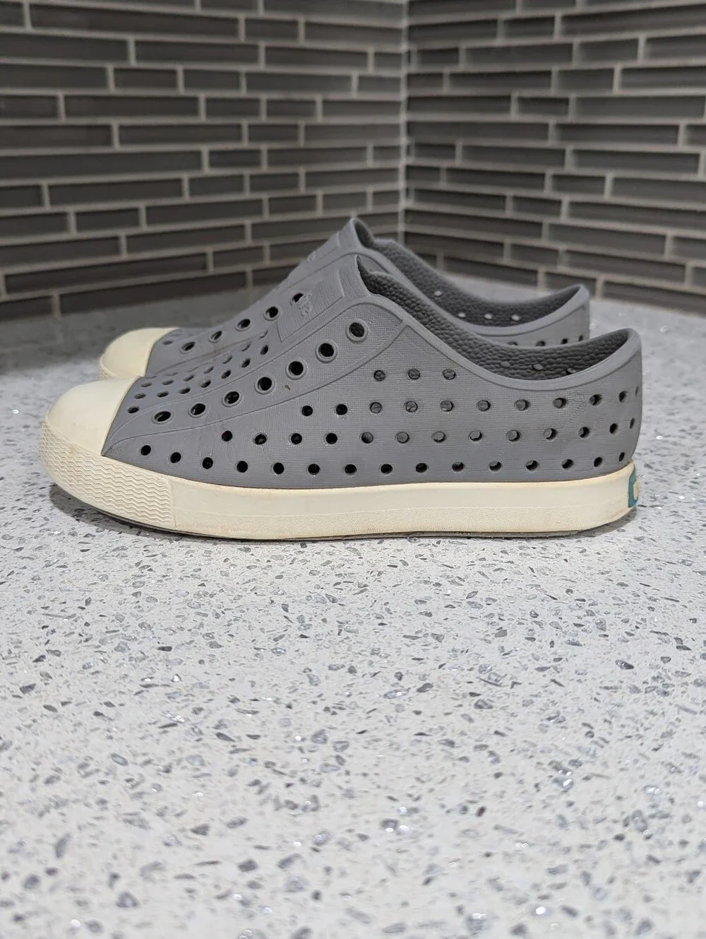 Native Kids Jefferson Slip On Shoes Sneaker Sandal Gray Boy Girl Size 12